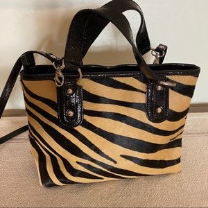Maurizio Taiuti Zebra Crossbody / Handbag Tote Tan